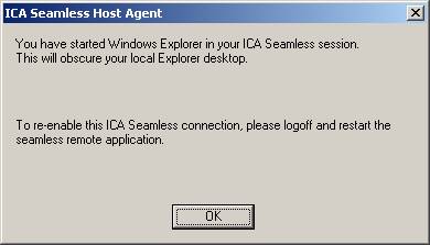 Citrix Seamless error Citrix Seamless error