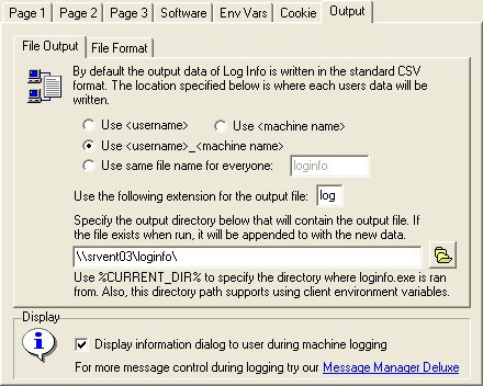 File Output Options