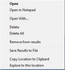 Simple Search-Replace right-click context menu with delete, save, and copy options