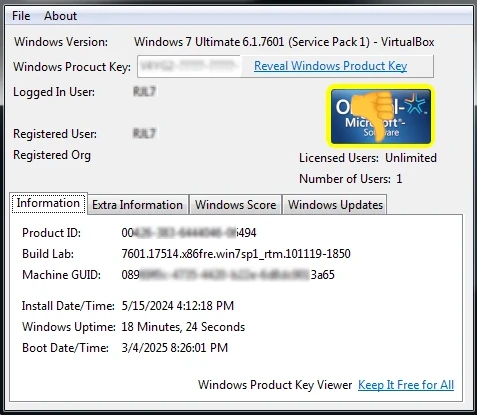 Windows Product Key Viewer Windows Product Key Viewer
